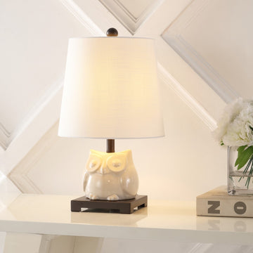 Justina 16" Ceramic Mini LED Table Lamp - JONATHAN Y